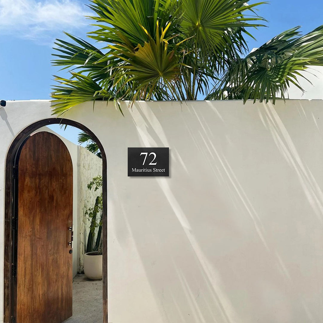 Monument Colorbond Steel Address Sign with Vinyl Text 390 x 220