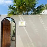 Surfmist Colorbond Steel Address Sign with Vinyl Text 400 x 280