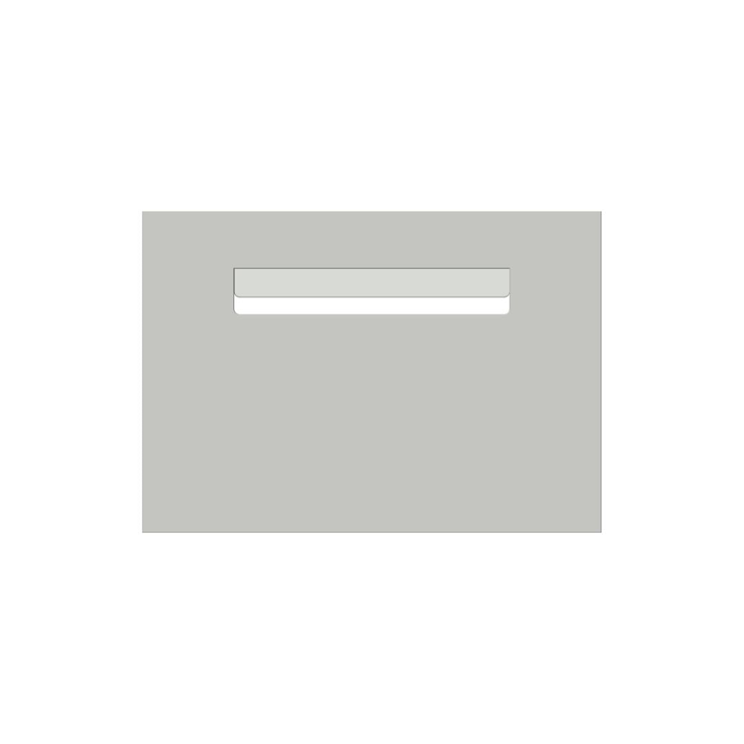 Shale Grey Powder-Coated Aluminium Letterbox Faceplate 400 x 280mm - 240 Slot