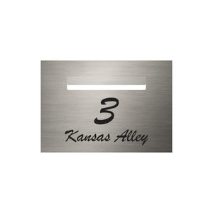 Marine Grade Brushed Stainless Steel Letterbox Faceplate 400 x 280 (Laser Cut) - 240 Slot