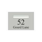 Shale Grey Powder-Coated Aluminium Letterbox Faceplate 400 x 250