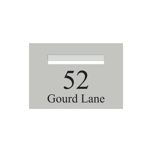 Shale Grey Powder-Coated Aluminium Letterbox Faceplate 400 x 250