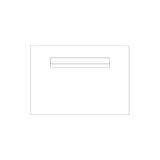 White Powder-Coated Aluminium Letterbox Faceplate 400 x 250