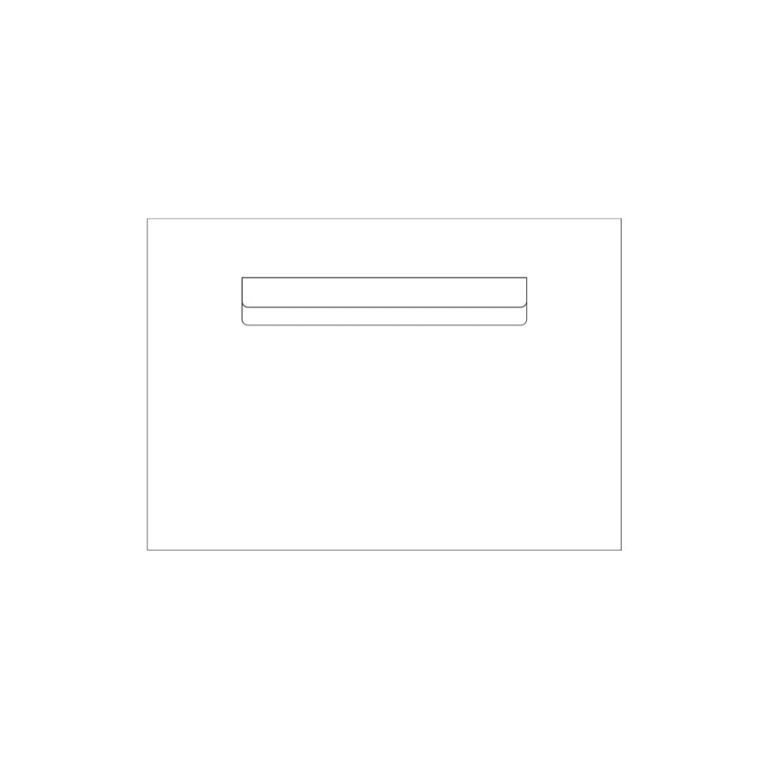 White Powder-Coated Aluminium Letterbox Faceplate 400 x 250