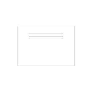 White Powder-Coated Aluminium Letterbox Faceplate 400 x 250