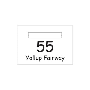 White Powder-Coated Aluminium Letterbox Faceplate 400 x 250