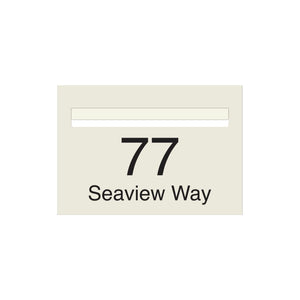 Surfmist Powder-Coated Aluminium Letterbox Faceplate 400 x 250
