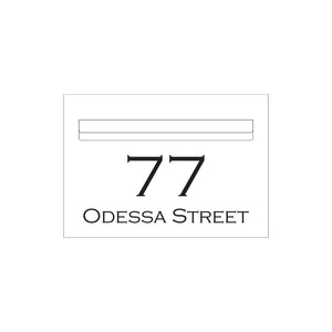White Powder-Coated Aluminium Letterbox Faceplate 400 x 250