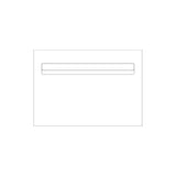 White Powder-Coated Aluminium Letterbox Faceplate 400 x 250