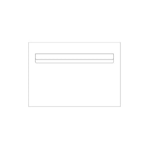 White Powder-Coated Aluminium Letterbox Faceplate 400 x 250
