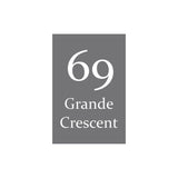 Basalt Colorbond Steel Address Sign with Vinyl Text 400 x 600