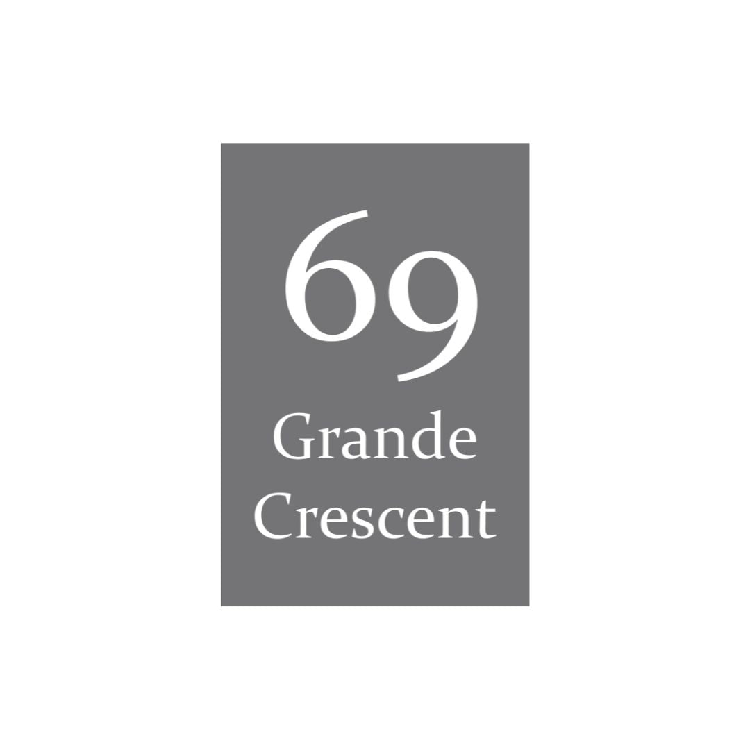 Basalt Colorbond Steel Address Sign with Vinyl Text 400 x 600
