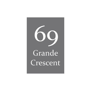 Basalt Colorbond Steel Address Sign with Vinyl Text 400 x 600