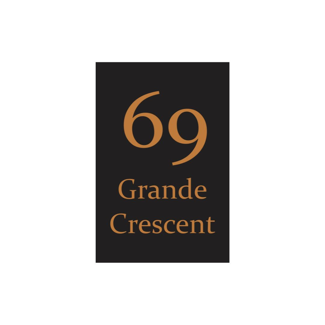 Black Traffolyte Address Sign with Vinyl Text 400 x 600mm