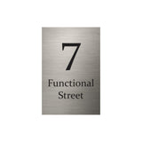 Marine Grade Brushed Stainless Steel Address Sign 400 x 600 (Laser Cut)