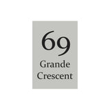 Shale Grey Colorbond Steel Address Sign with Vinyl Text - 400 x 600mm