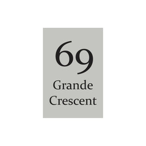 Shale Grey Colorbond Steel Address Sign with Vinyl Text - 400 x 600mm