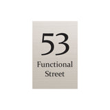 Silver Aluminum Address Sign with Vinyl Text 400 x 600
