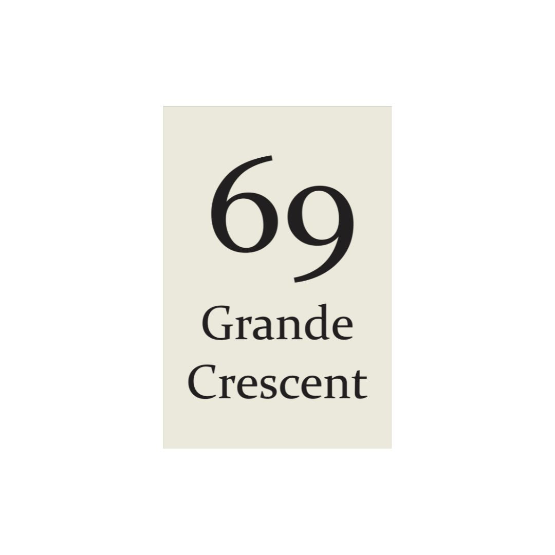 Surfmist Colorbond Steel Address Sign with Vinyl Text 400 x 600