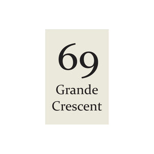 Surfmist Colorbond Steel Address Sign with Vinyl Text 400 x 600