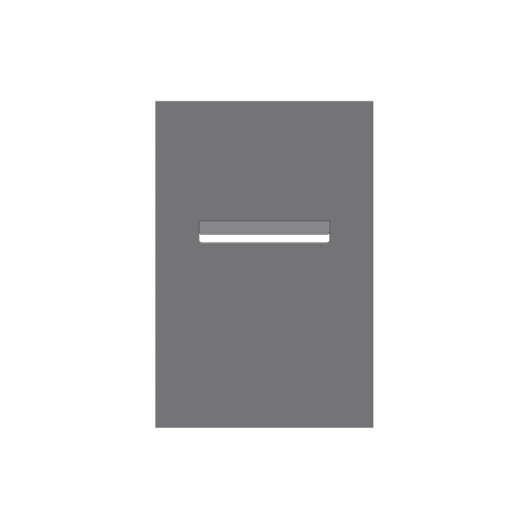 Basalt Powder-Coated Aluminium Letterbox Faceplate 400 x 600 - 240 Slot