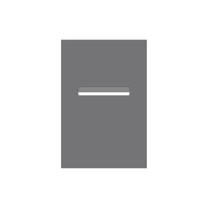 Basalt Powder-Coated Aluminium Letterbox Faceplate 400 x 600 - 240 Slot