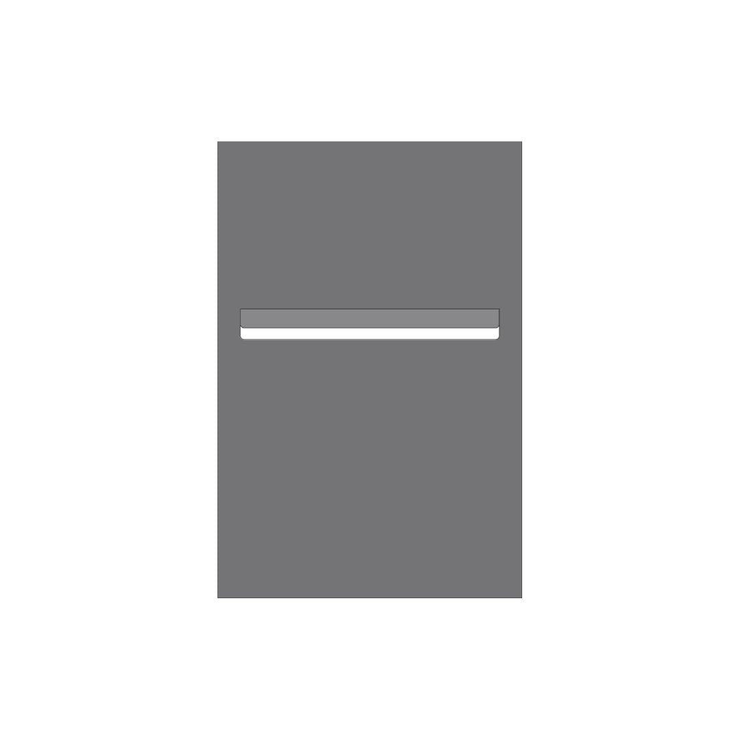 Basalt Powder-Coated Aluminium Letterbox Faceplate 400 x 600mm - 340 Slot