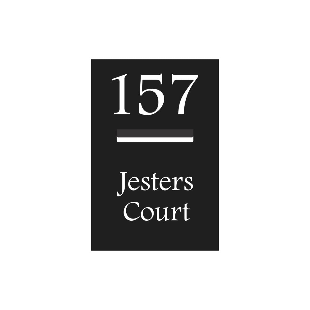 Black Powder-Coated Aluminium Letterbox Faceplate 400 x 600mm - 240 Slot