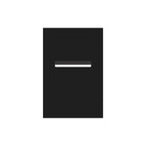 Black Powder-Coated Aluminium Letterbox Faceplate 400 x 600