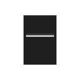 Black Powder-Coated Aluminium Letterbox Faceplate 400 x 600