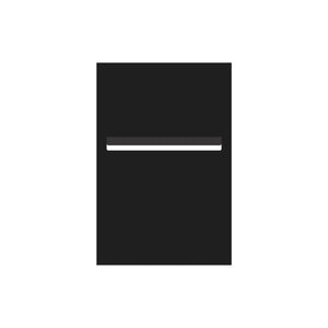 Black Powder-Coated Aluminium Letterbox Faceplate 400 x 600