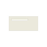Surfmist Powder-Coated Aluminium Letterbox Faceplate (600 x 300) - 340 Slot LHS
