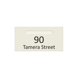 Surfmist Powder-Coated Aluminium Letterbox Faceplate (600 x 300) - 340 Central Slot
