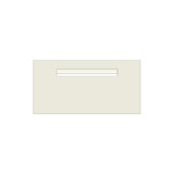 Surfmist Powder-Coated Aluminium Letterbox Faceplate (600 x 300) - 340 Central Slot