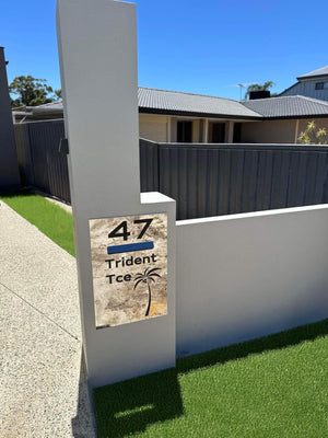 Marine Grade Mirror Polished Stainless Steel Letterbox Faceplate 400 x 600 (Laser Etched) - 240 Slot