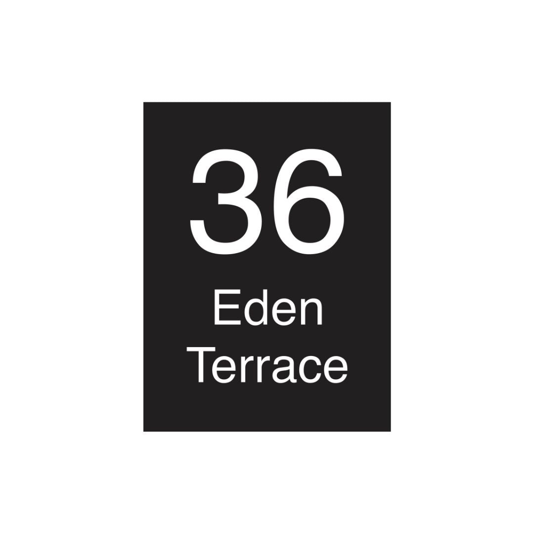 Black Traffolyte Address Sign with Vinyl Text 450 x 600