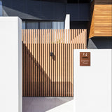 Corten Powder-Coated Aluminium Letterbox Faceplate 450 x 600 - 240 Slot