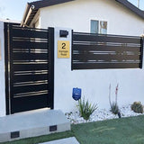 Gold Aluminum Address Sign with Vinyl Text 450 x 600