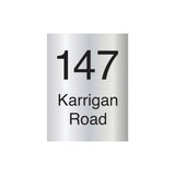 Marine Grade Mirror Polished Stainless Steel Address Sign 450 x 600 (Laser Etched)