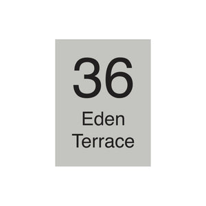 Shale Grey Colorbond Steel Address Sign with Vinyl Text 450 x 600mm