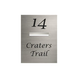 Marine Grade Brushed Stainless Steel Letterbox Faceplate 450 x 600 (Laser Etched) - 240 Slot