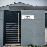 Surfmist Powder-Coated Aluminium Letterbox Faceplate 900 x 250 - 340 Central Slot