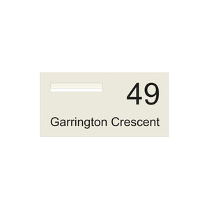 Surfmist Powder-Coated Aluminium Letterbox Faceplate (600 x 300) - 240 Slot LHS