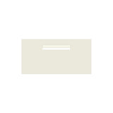 Surfmist Powder-Coated Aluminium Letterbox Faceplate (600 x 300) - 240 Central Slot