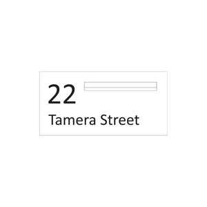 White Powder-Coated Aluminium Letterbox Faceplate (600 x 300)