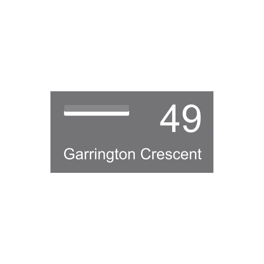 Basalt Powder-Coated Aluminium Letterbox Faceplate (600 x 300) - 240 Slot LHS