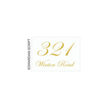 White Traffolyte Address Sign with Vinyl Text 200 x 140mm