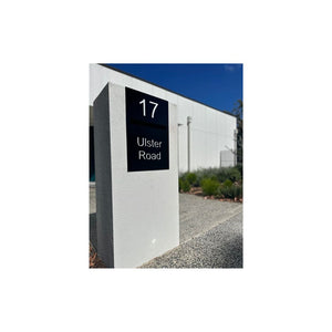 Black Powder-Coated Aluminium Letterbox Faceplate 400 x 600