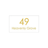 White Traffolyte Address Sign with Vinyl Text 390 x 220