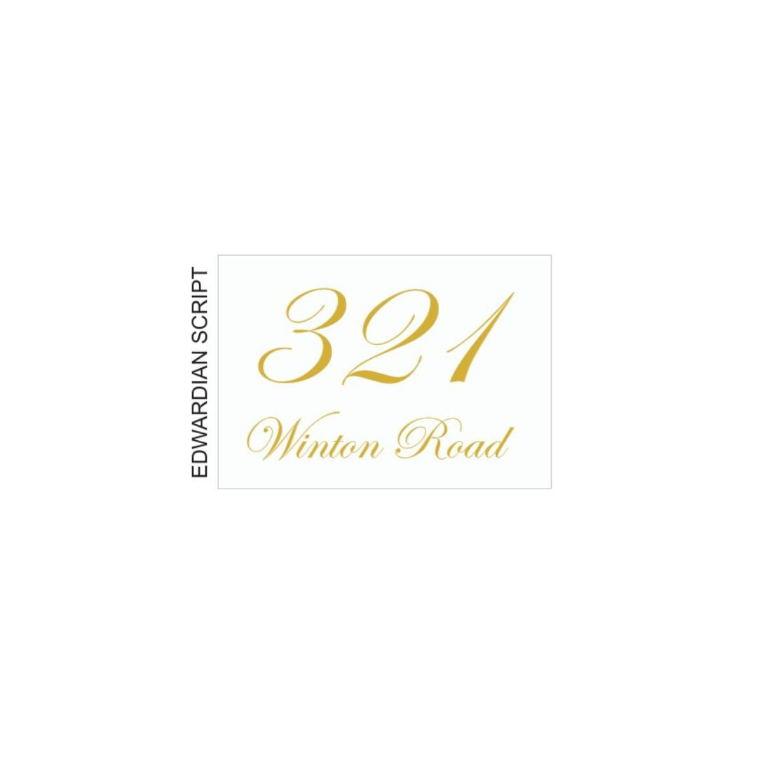 White Traffolyte Address Sign with Vinyl Text 200 x 140mm